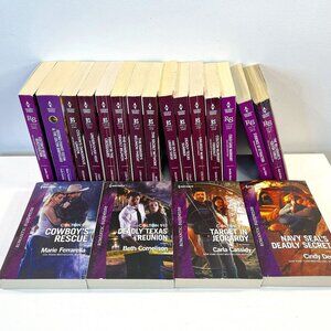 Lot of 19 "Harlequin Romantic Suspense" Paperback Novels - Excellent condition!